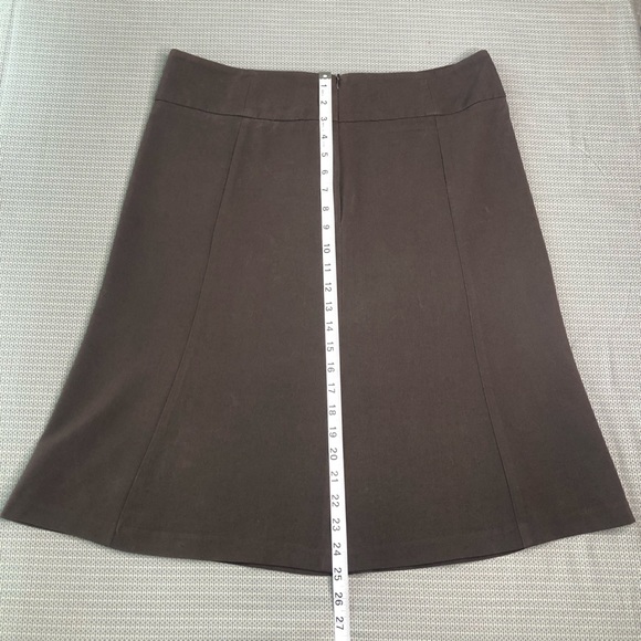 Brown A-line Knee Length Skirt Size 14 - Picture 2 of 7